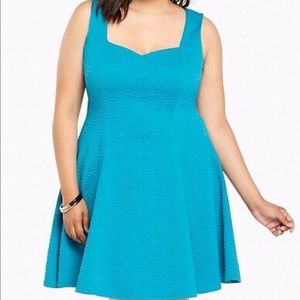 Teal Fluted Dress